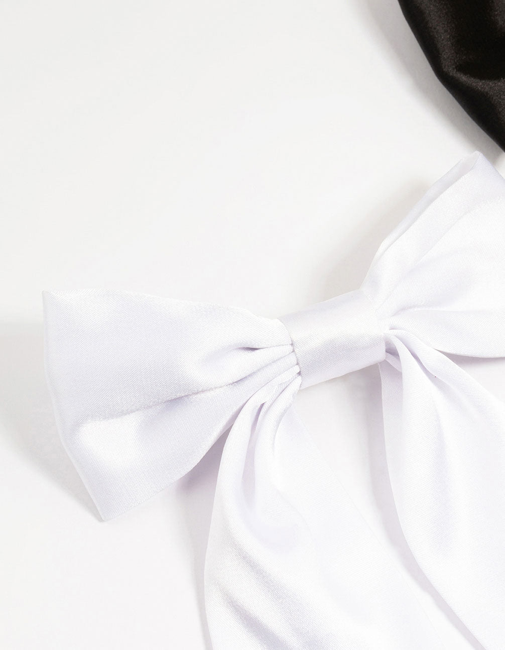 Black & White Fabric Classic Bow Hair Clips 2-Pack