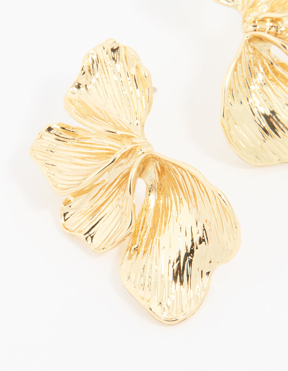 Gold Plated Leaf Stud Earrings
