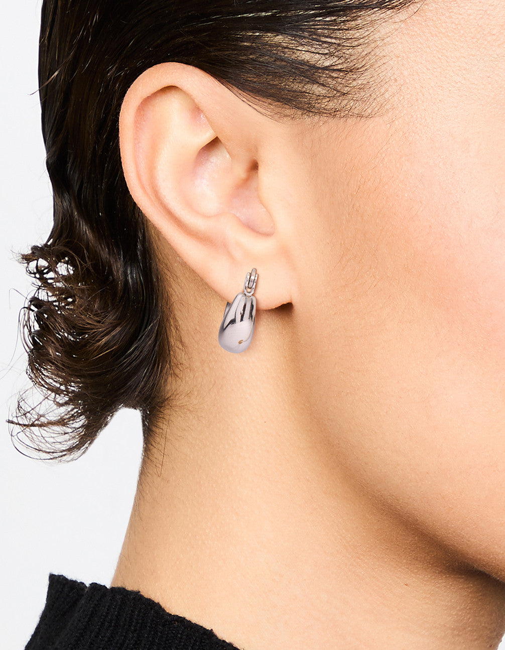 Waterproof Gold Plated Stainless Steel Organic Twisted Hoop Earrings