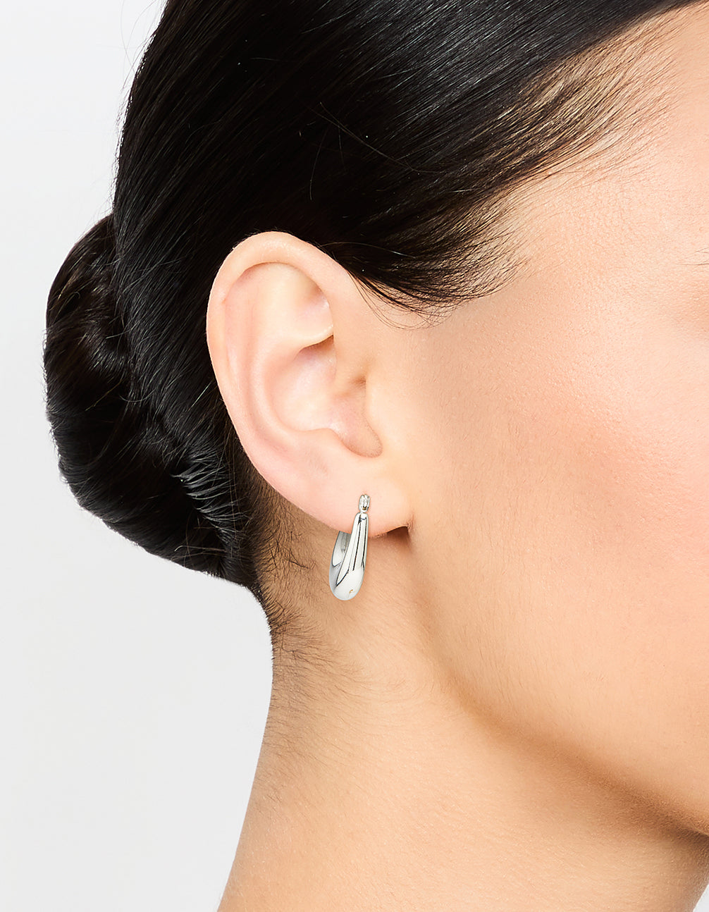 Waterproof Stainless Steel Half Hoop Earrings