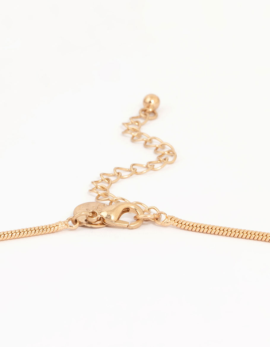 Gold & Black Beaded Layered Necklace