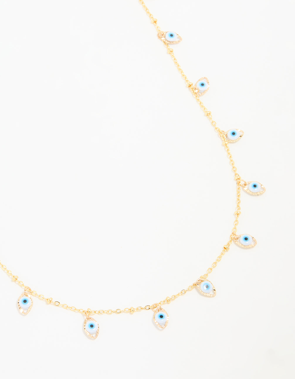 Waterproof Gold Plated Stainless Steel Evil Eye Necklace