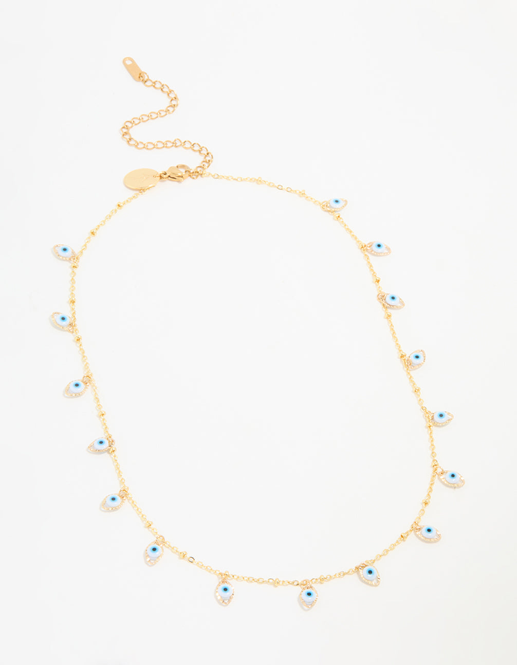 Waterproof Gold Plated Stainless Steel Evil Eye Necklace