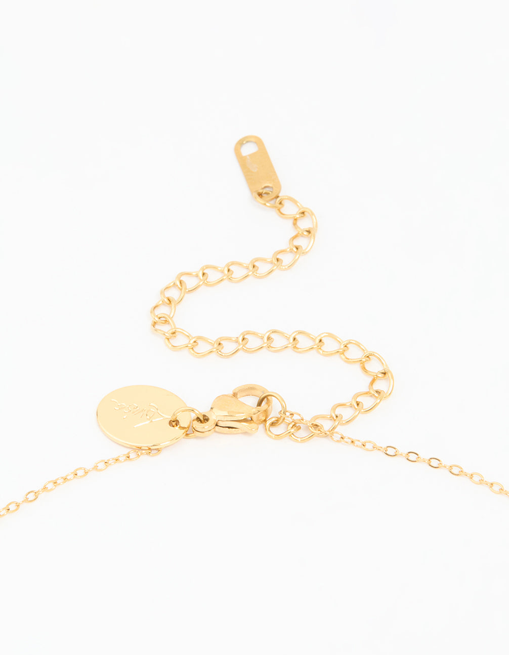 Waterproof Gold Plated Stainless Steel Cubic Zirconia Charms Necklace