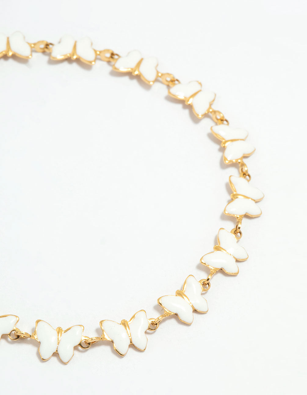Waterproof Gold Plated Stainless Steel Enamel Butterfly Bracelet