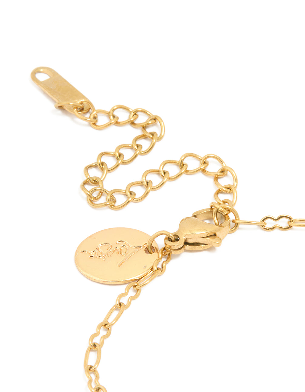 Waterproof Gold Plated Stainless Steel Pearl & Charm Bracelet