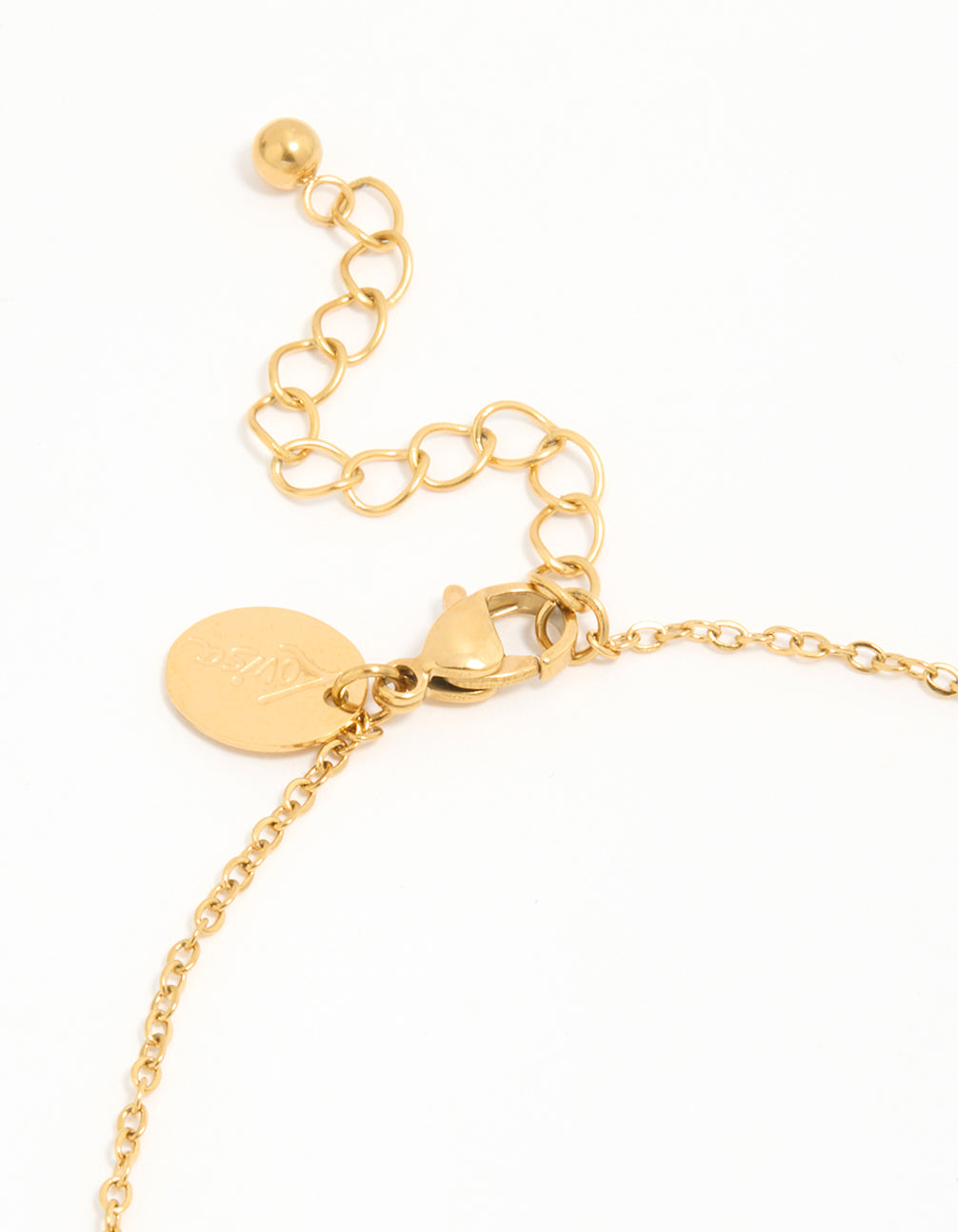 Waterproof Gold Plated Stainless Steel Cubic Zirconia Moon & Star Anklet