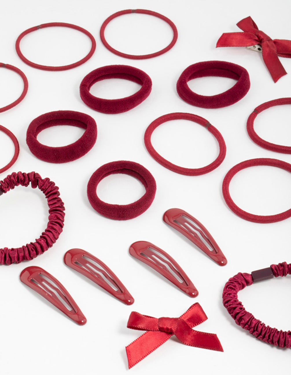Red Hair Tie & Clip Pack