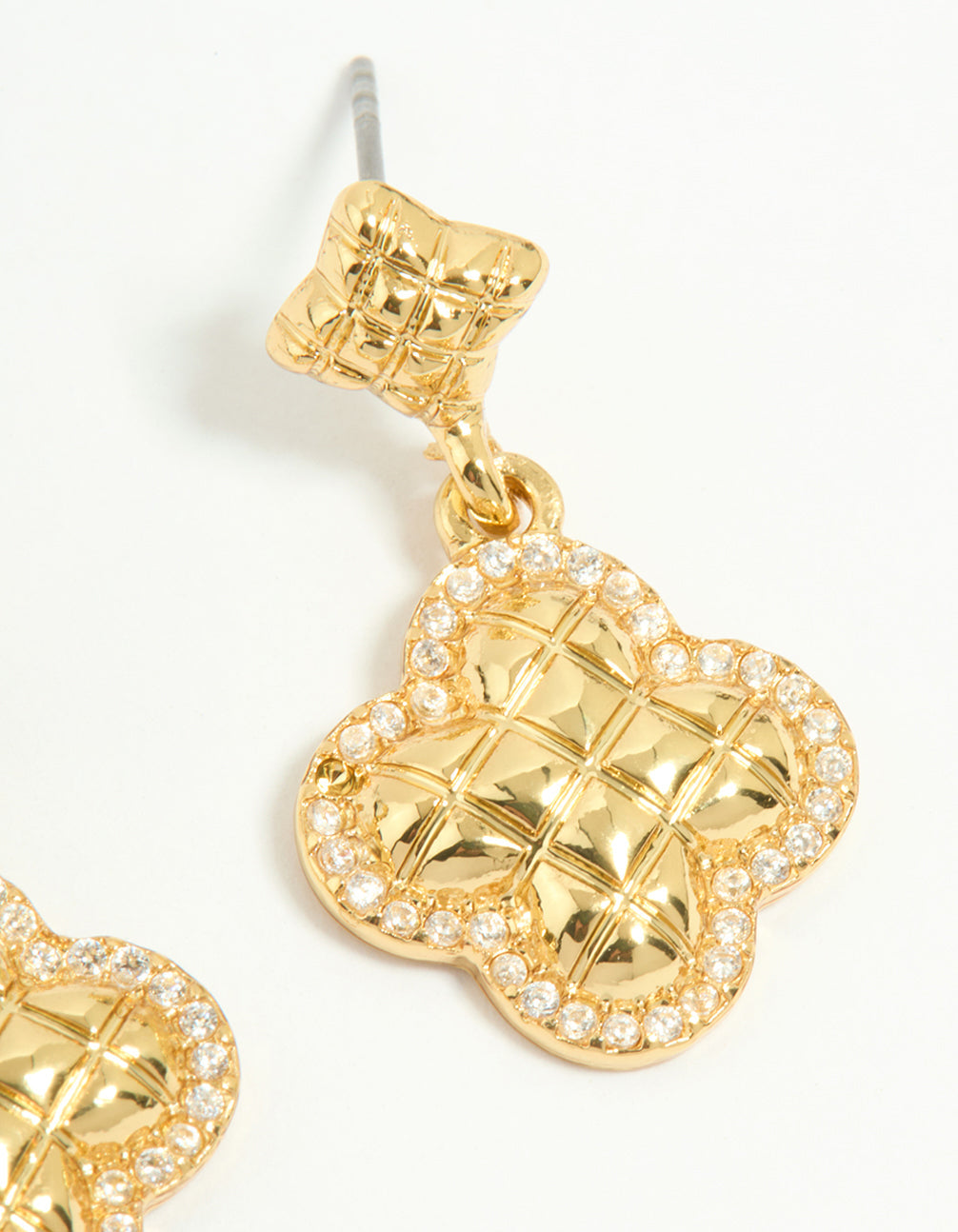 Gold Plated Petal Drop Earrings