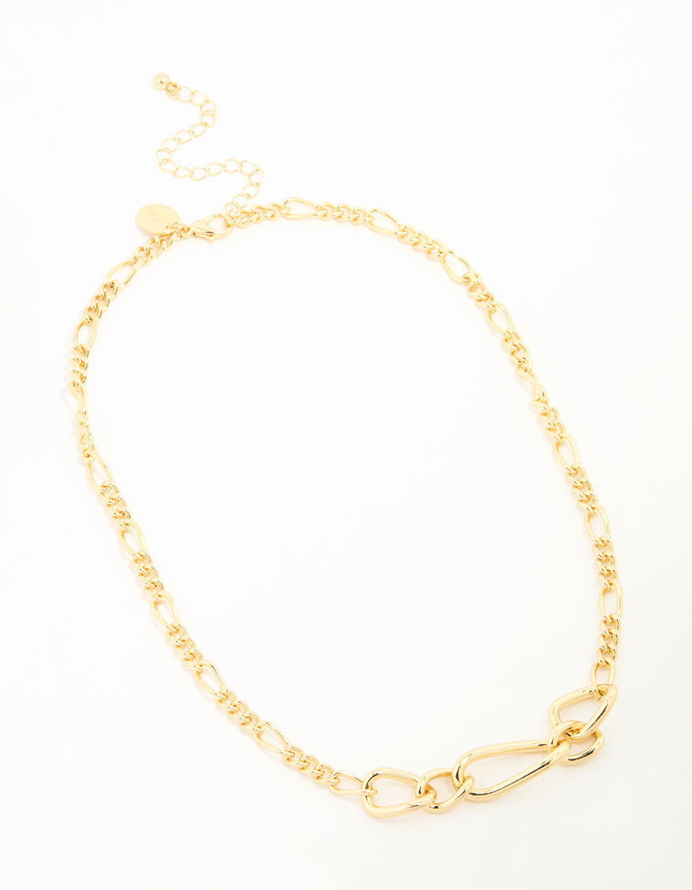 Gold Mixed Link Chunky Necklace