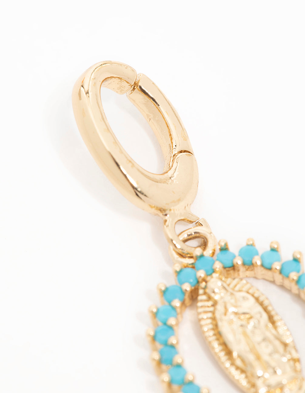 Gold  Cubic Zirconia Mary Charm