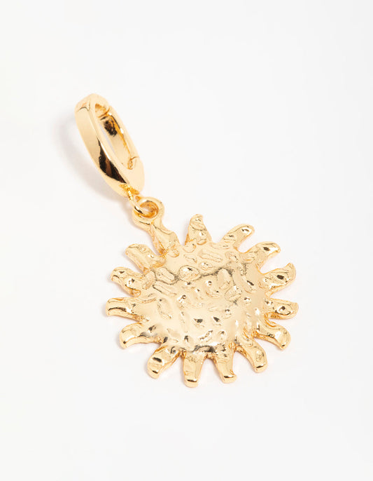 Gold  Molten Sun Charm