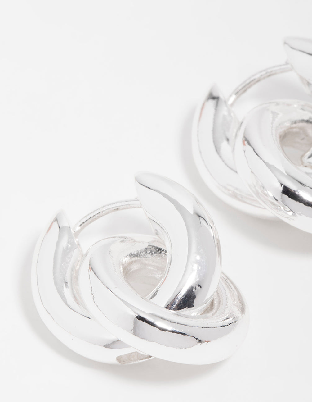 Silver Small Double Hoop Earrings
