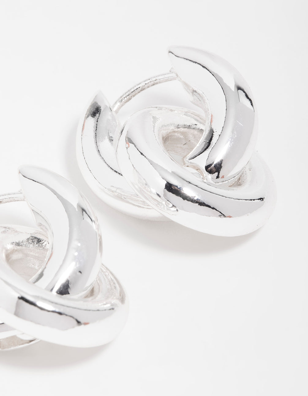 Silver Small Double Hoop Earrings