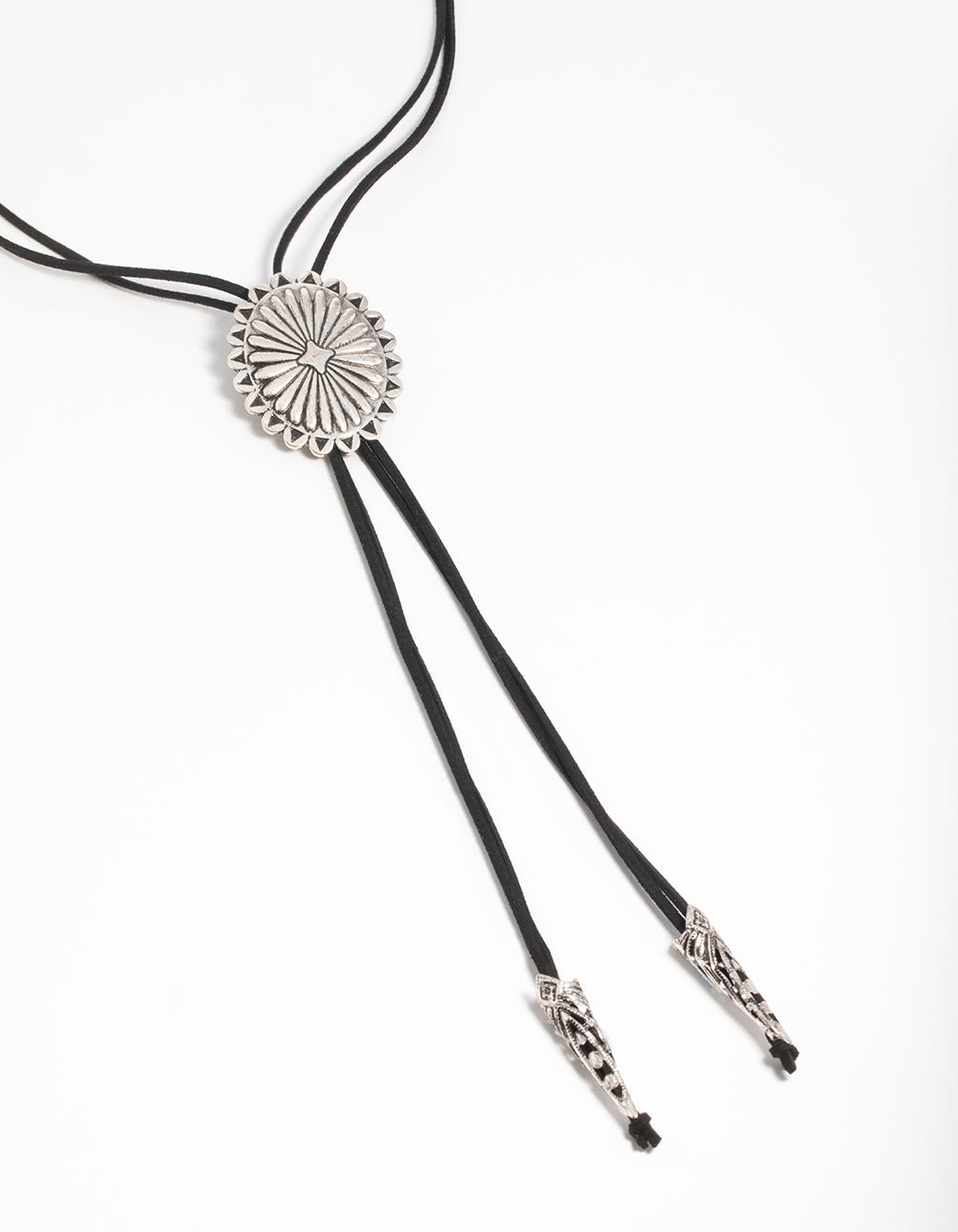 Antique Silver Cord Pendant Y-Necklace