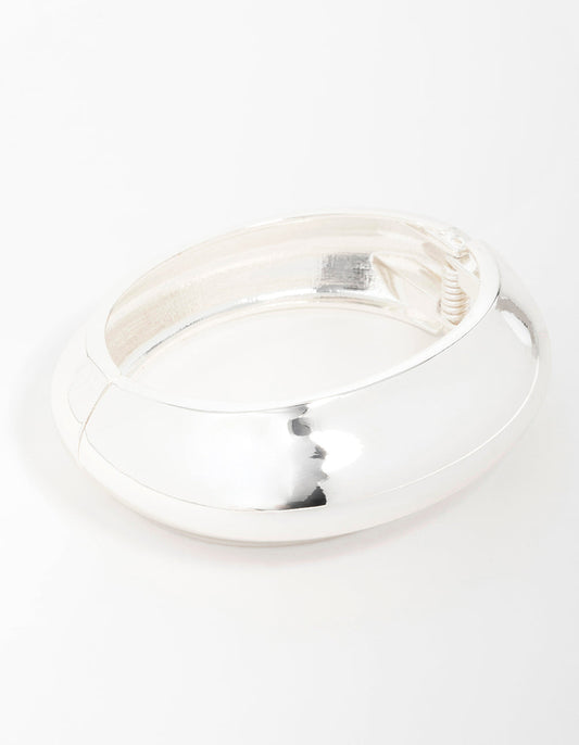 Silver Wide Wrist Cuff
