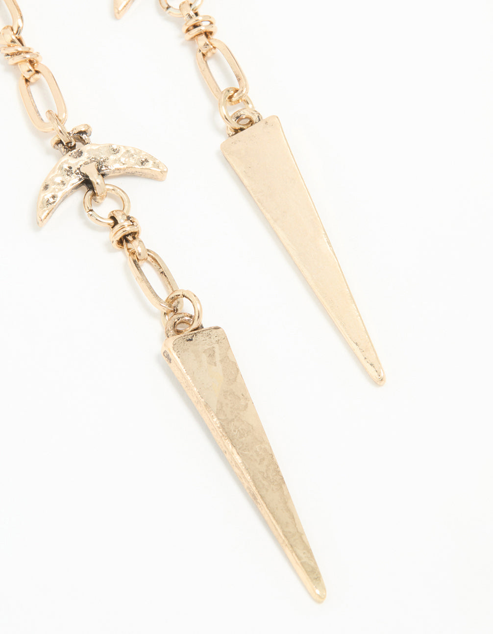 Gold Dagger Drop Earrings