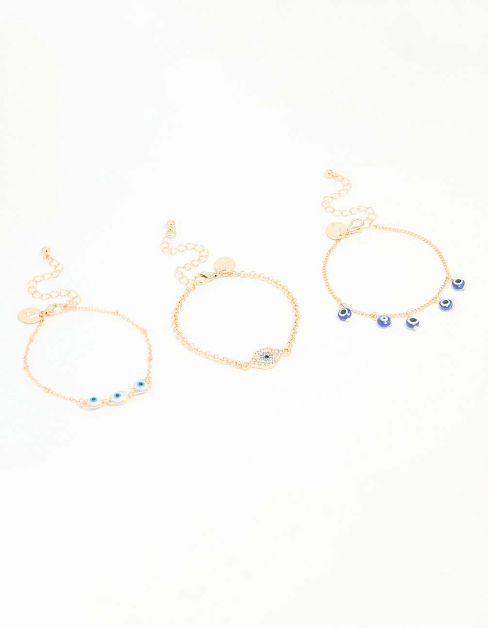 Gold Evil Eye Bracelets 3-Pack