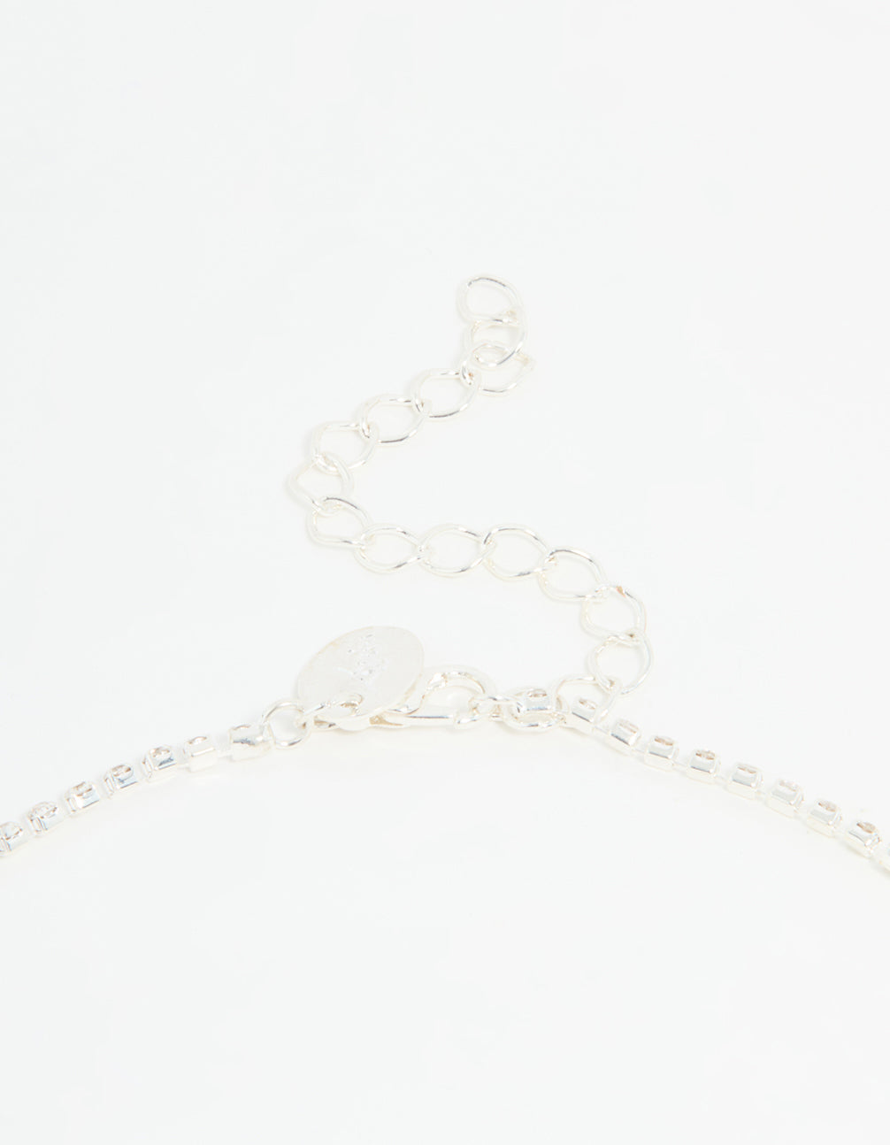 Silver Pearl Diamante Halo Vine Necklace & Earrings Set