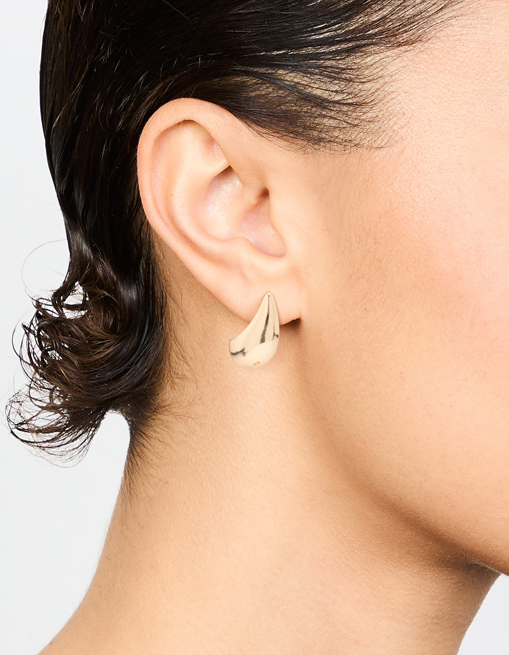 Gold Teardrop Drop Earrings