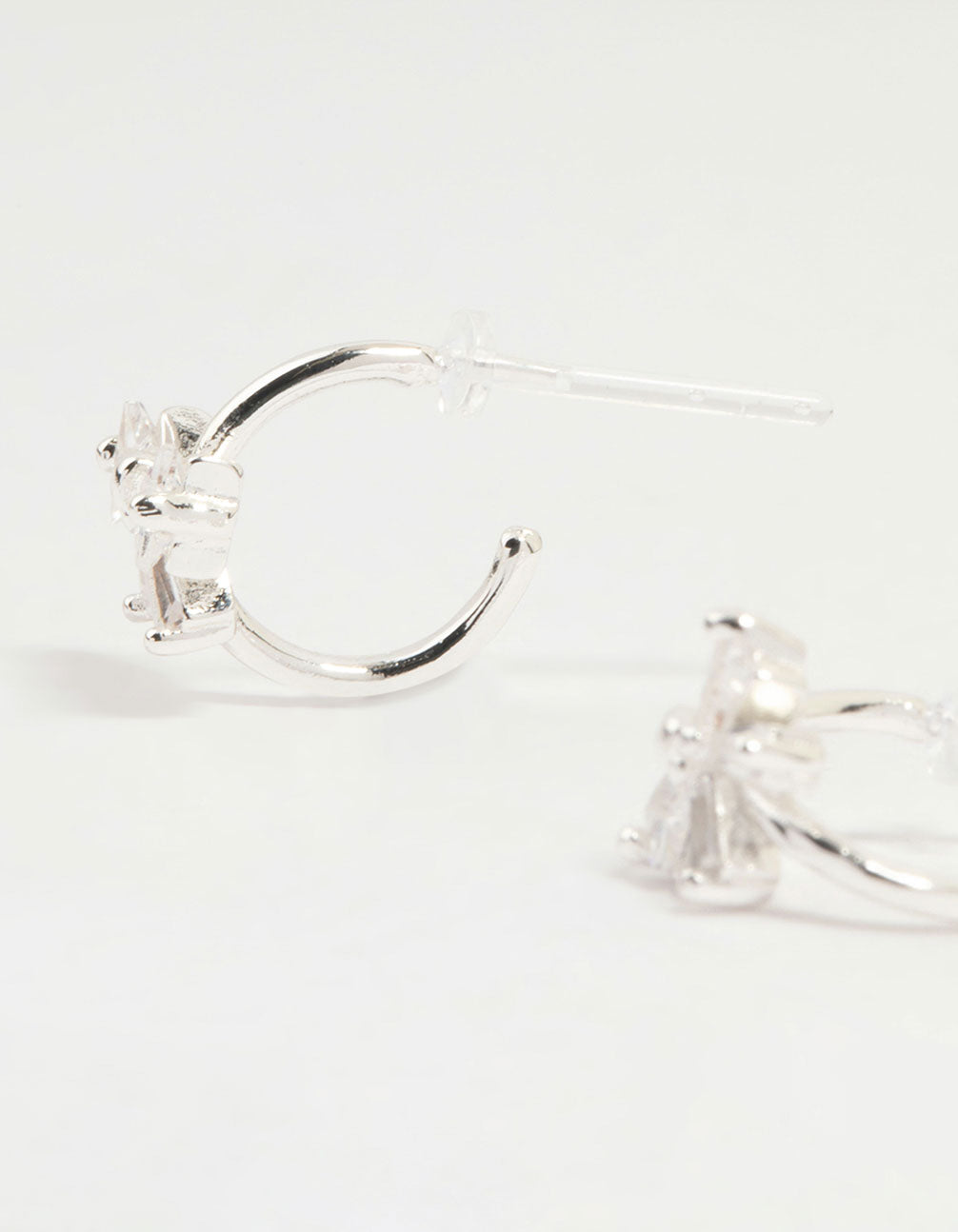 Silver Cubic Zirconia Bow Mixed Stud Earrings 3-Pack