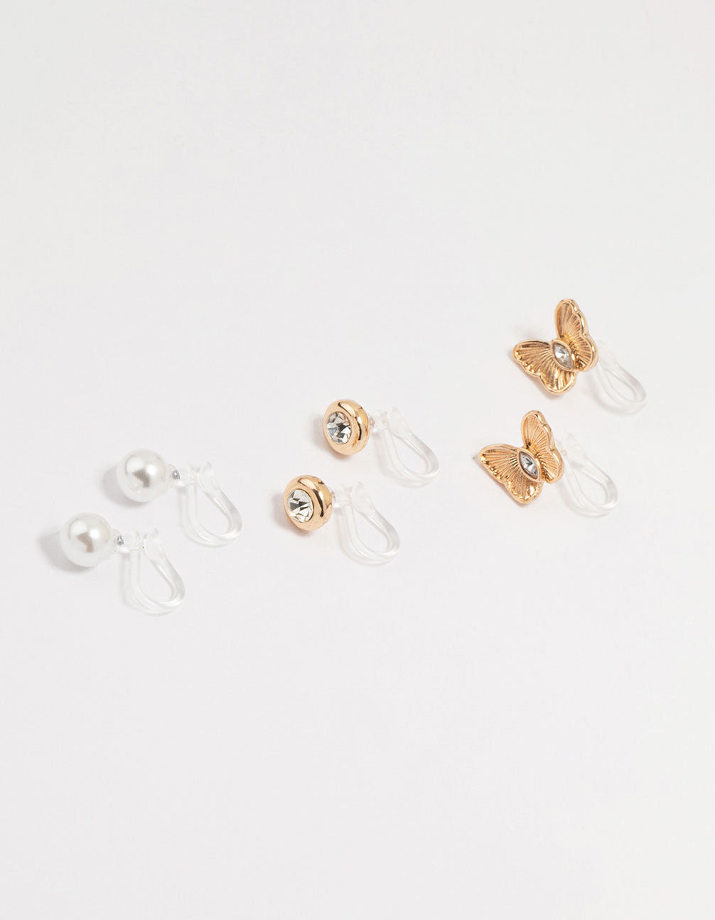 Gold Butterfly Ear Cuff 3-Pack
