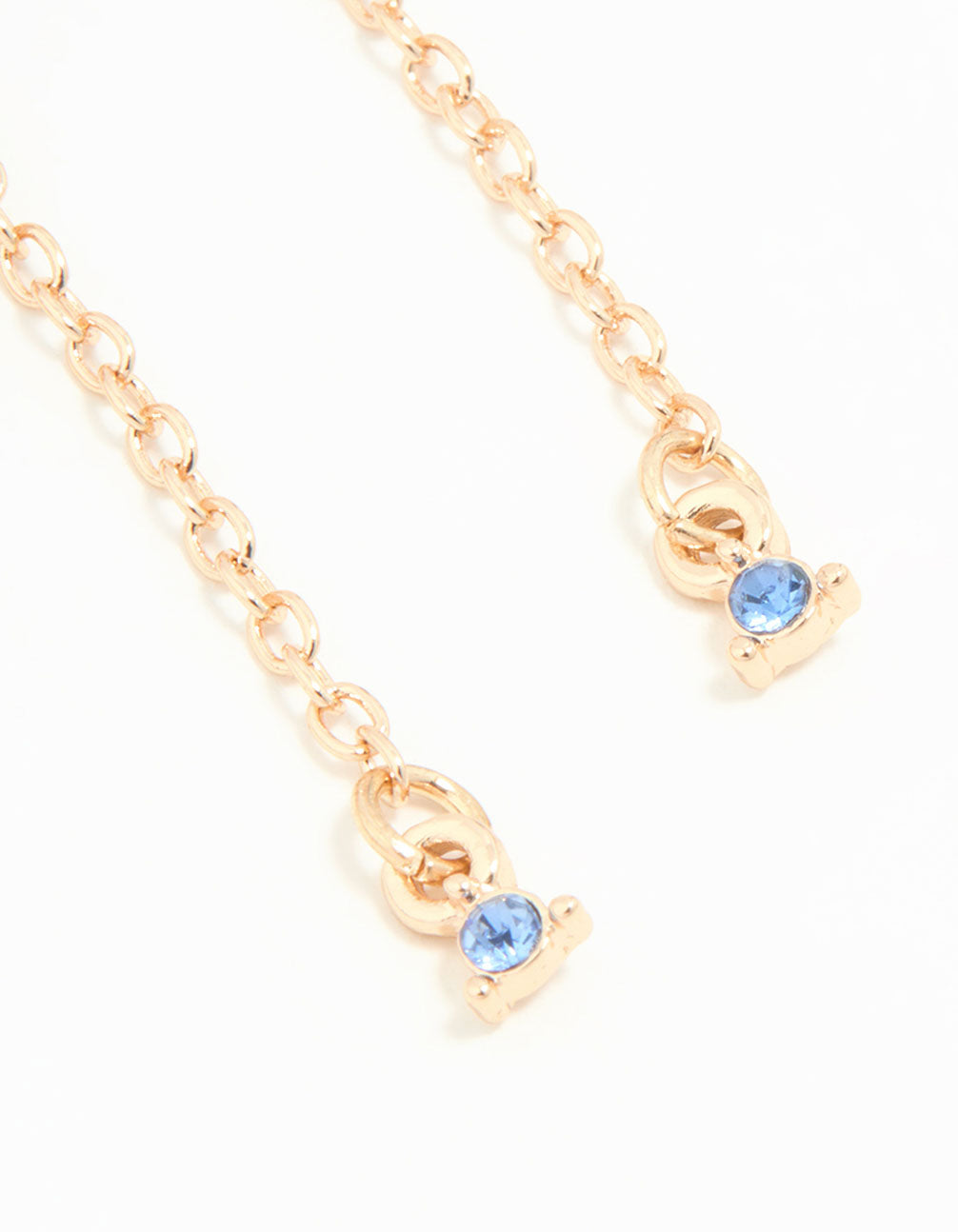 Gold Purple Diamante Cloud Drop Earrings