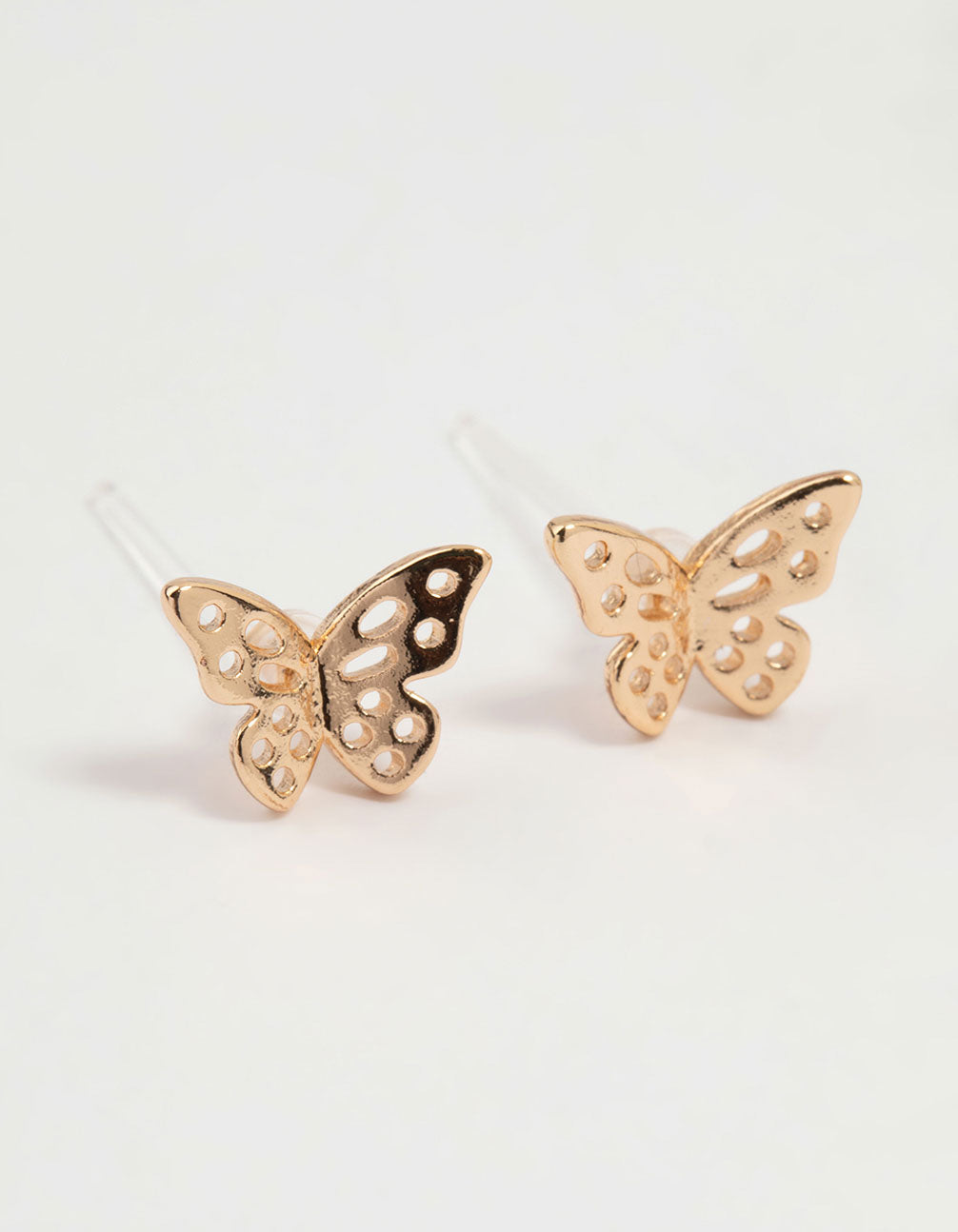 Gold Cubic Zirconia Bow & Heart Stud Earrings 3-Pack