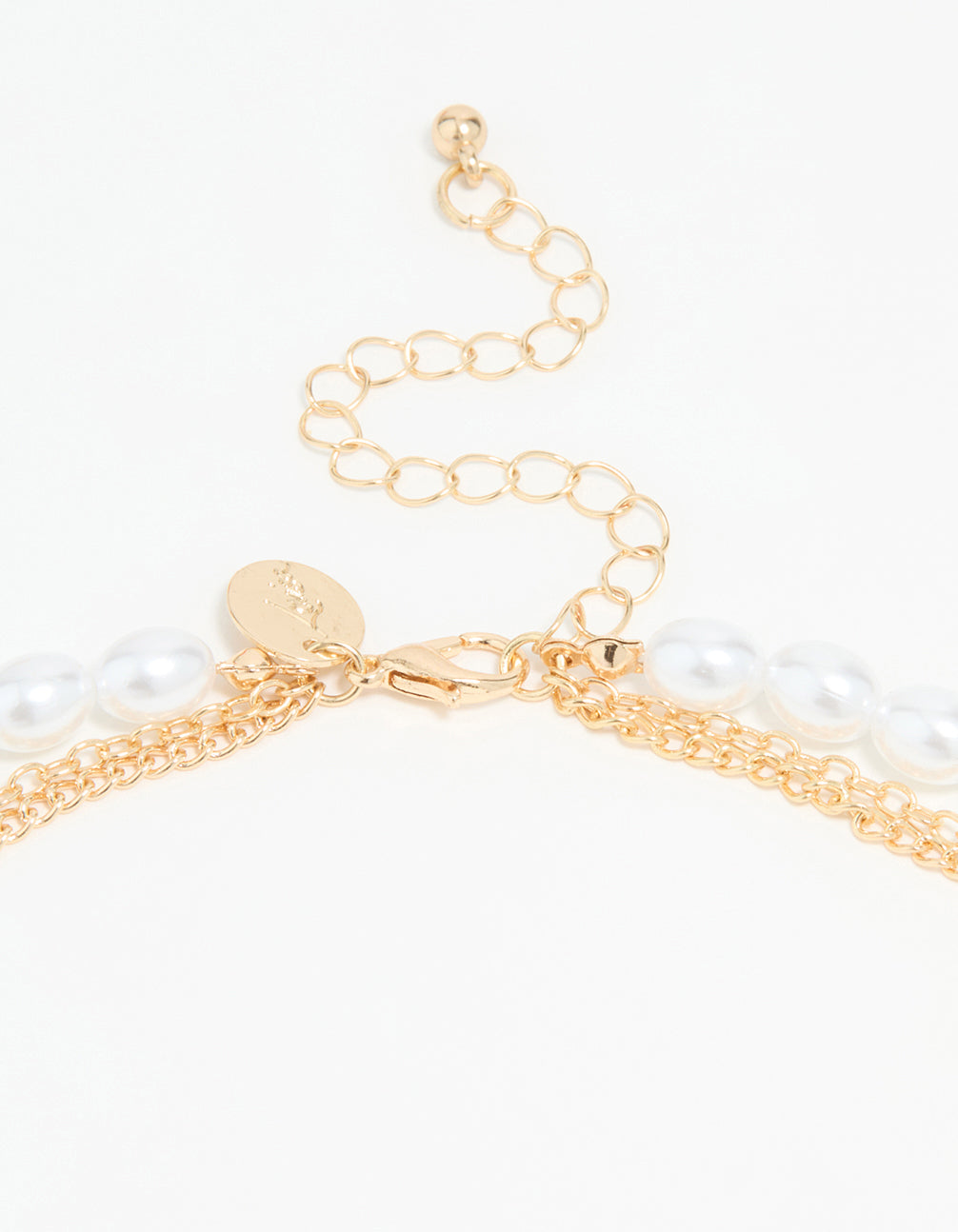 Gold Pearl & Turquoise Stone Layered Necklace