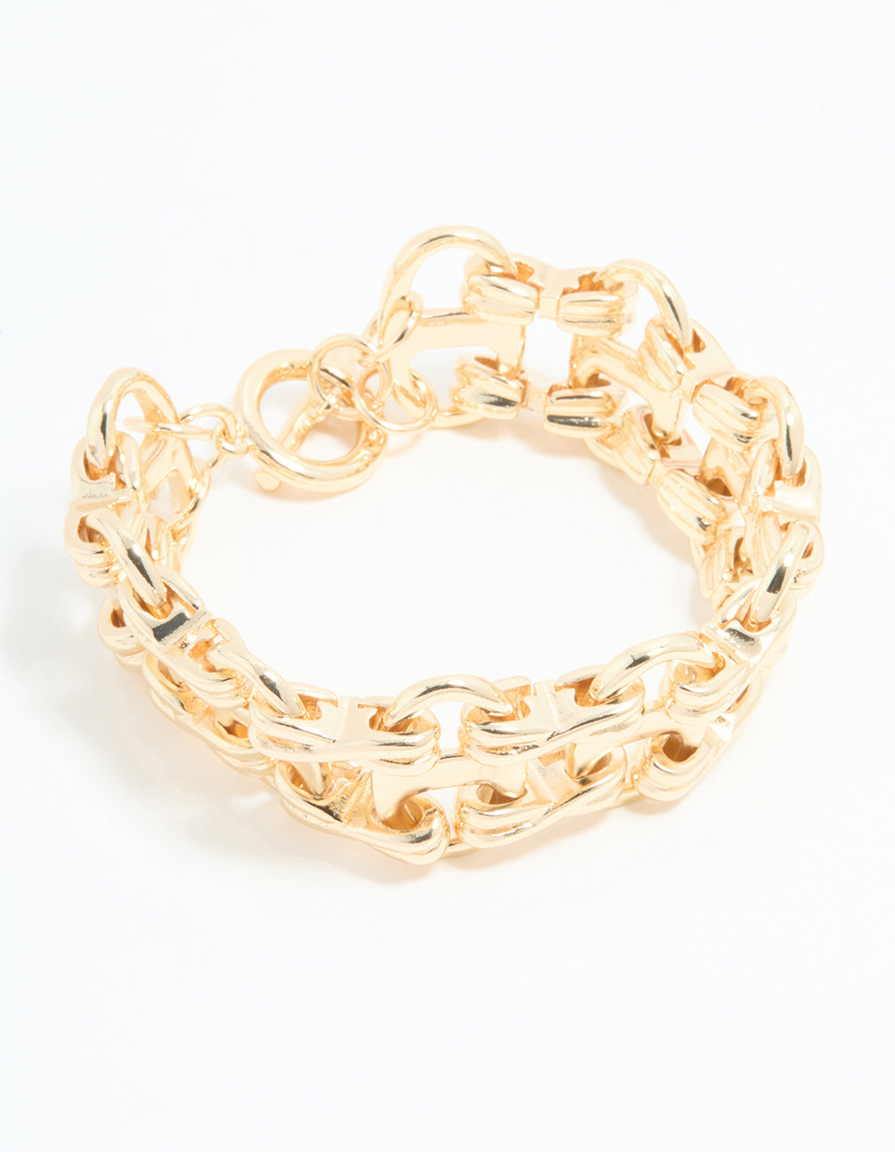Gold Mariner Ladder T & O Bracelet
