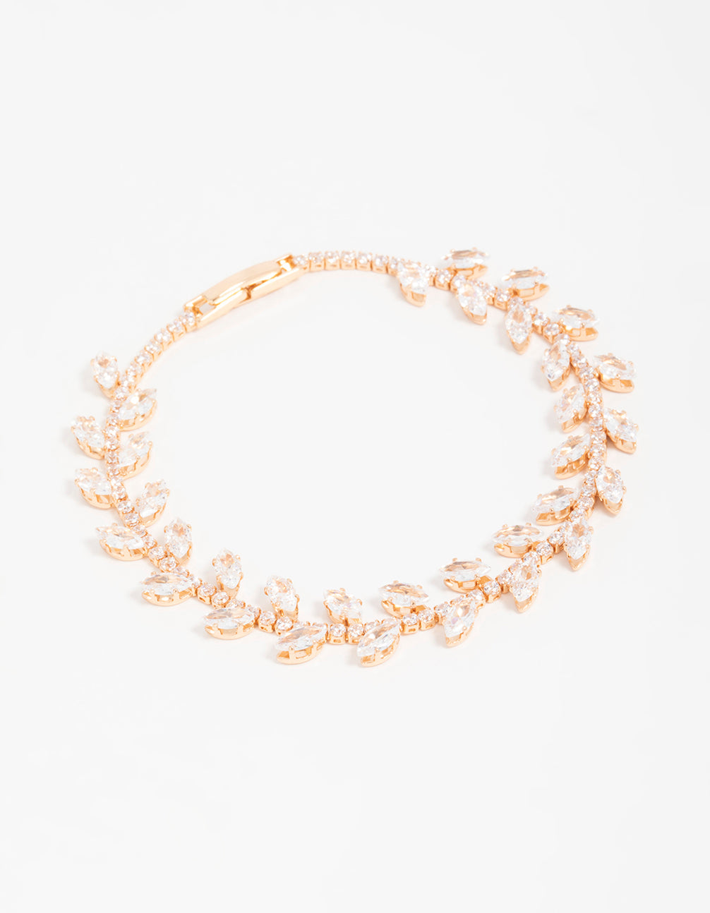 Gold Cubic Zirconia Fine Vine Bracelet