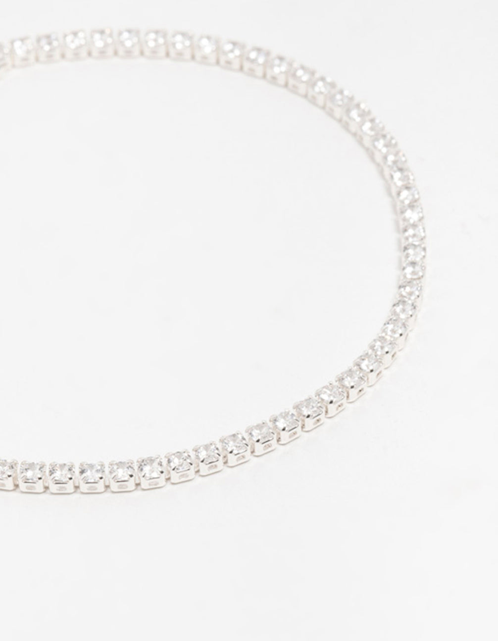Silver Cubic Zirconia Mini Tennis Bracelet
