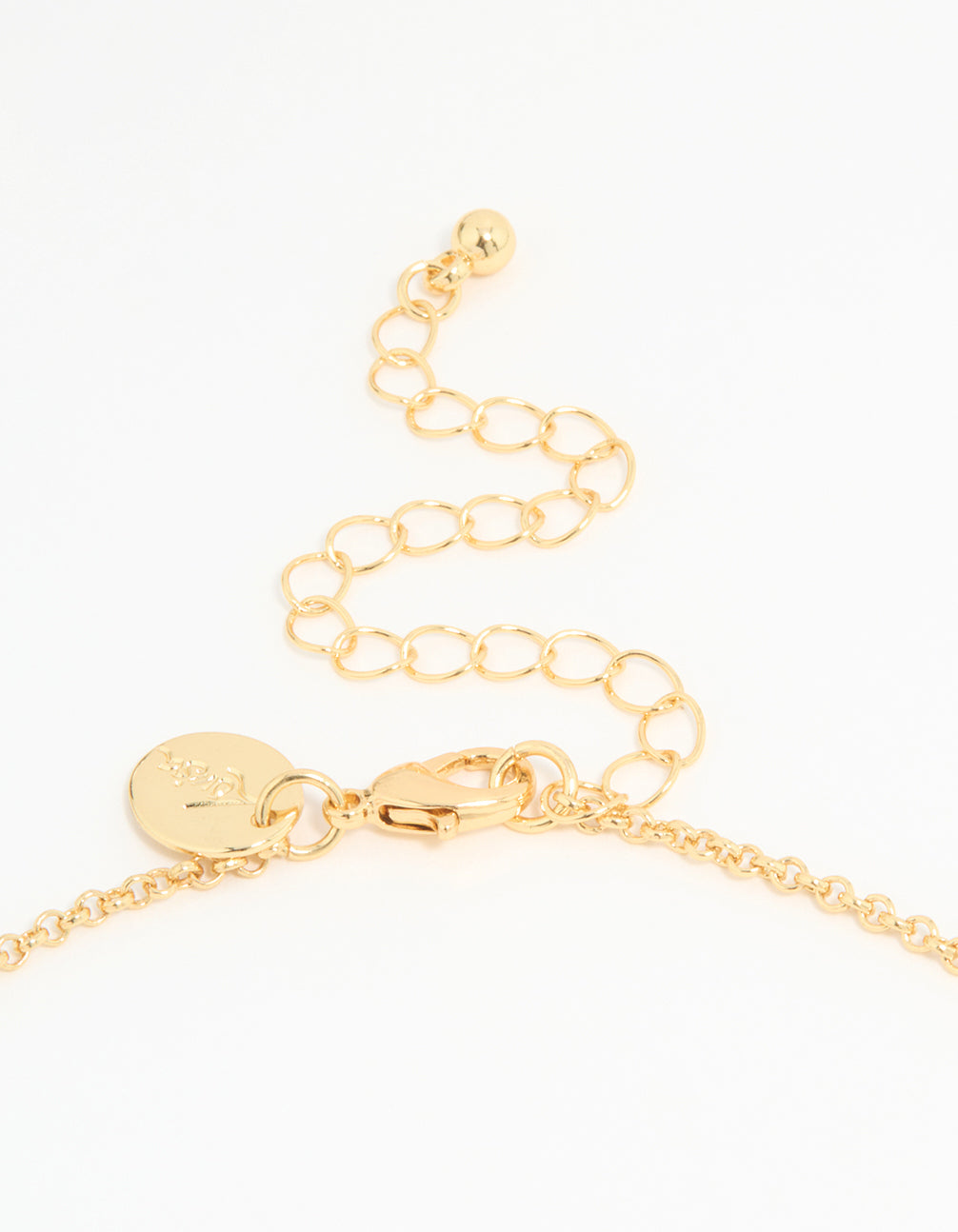 Gold Plated Bubble B & Heart Necklace