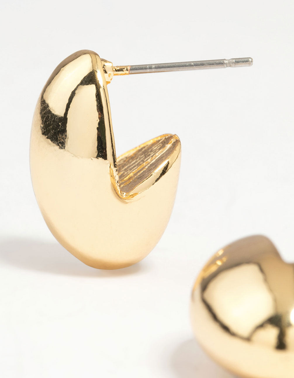 Gold Plated Mini Oval Stud Earrings