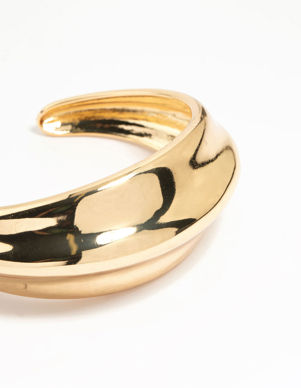 Gold Plated Thick Wrist Cuff