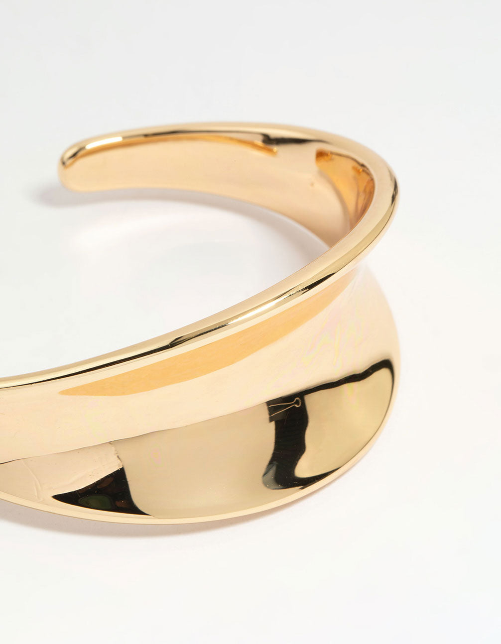 Gold Plated Concave Wrist Cuff