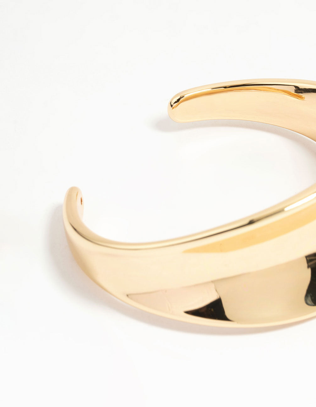 Gold Plated Concave Wrist Cuff