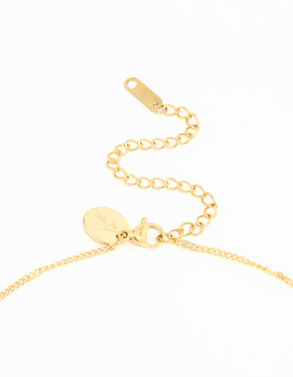 Waterproof Gold Plated Stainless Steel Flower Enamel Pendant Necklace