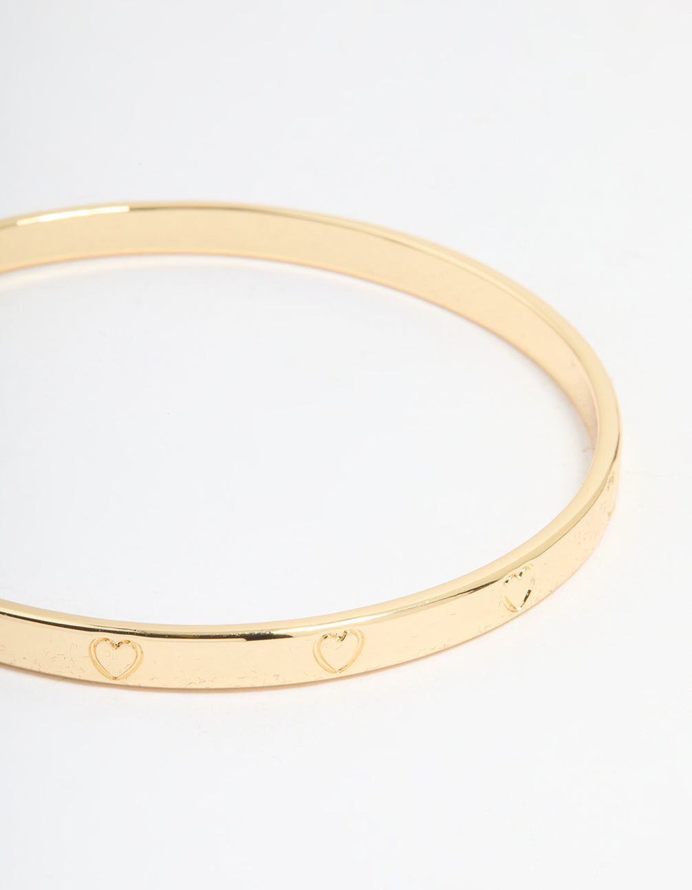 Gold Plated Brass Heart Bangle