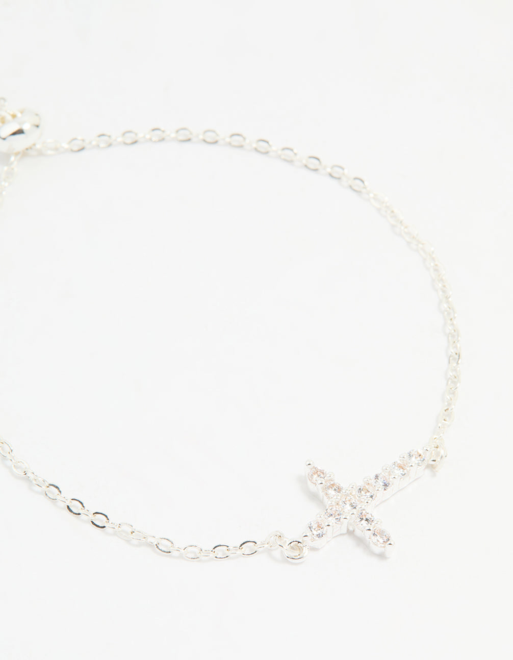 Mixed Metal Cubic Zirconia Cross Toggle Bracelets 2-Pack