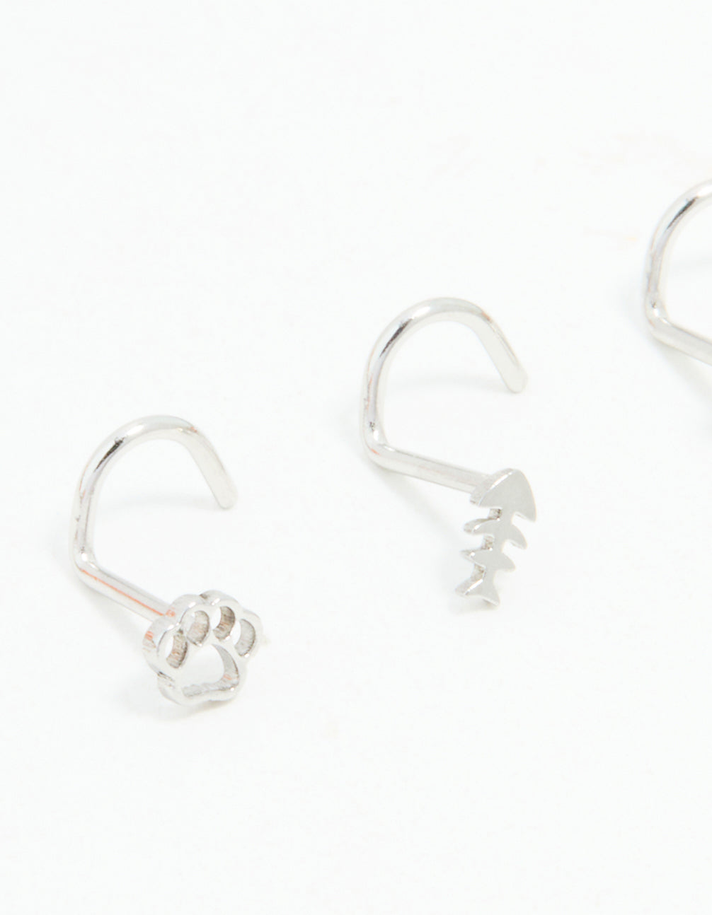Surgical Steel Pet Motif Nose Stud 3-Pack