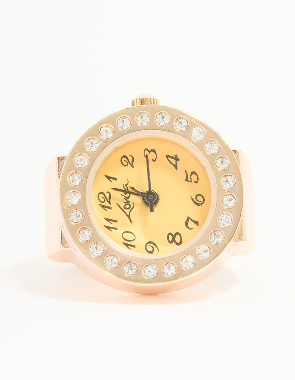 Gold Diamante Watch Ring