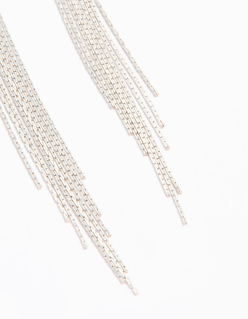 Silver Cubic Zirconia Flower Drop Earrings