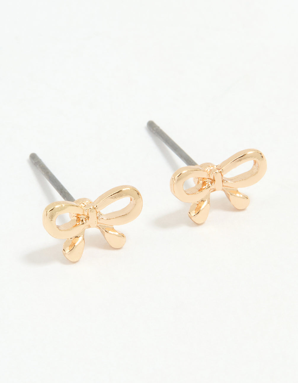 Gold Petite Bow Stud Earrings