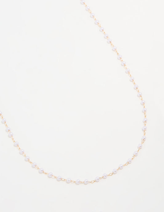 Gold Pearl Body Chain
