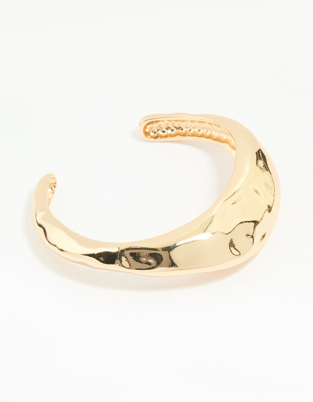 Gold Chunky Textured Wrist Cuff
