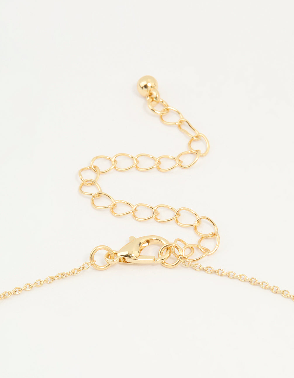 Gold Plated Diamante Wing Charm Pendant Necklace