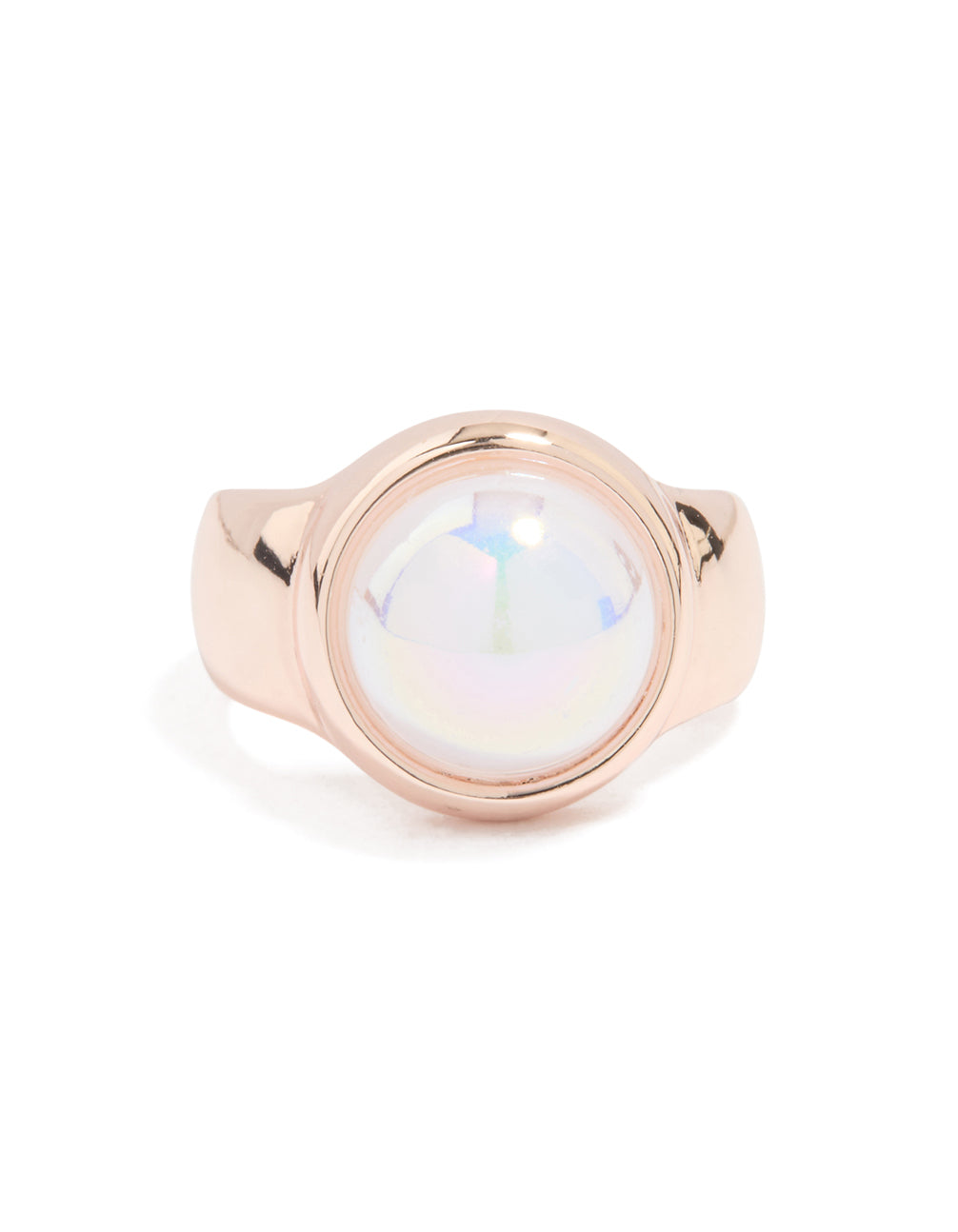 Rose Gold Pearl Statement Ring