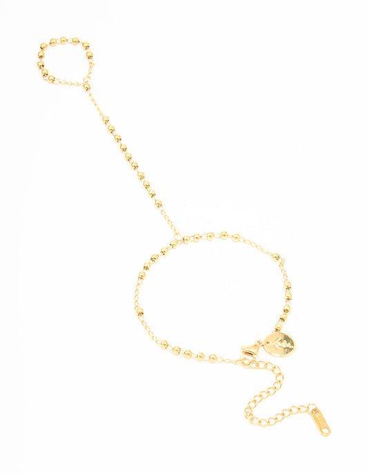 Waterproof Gold Plated Stainless Steel Discs Hand Chain
