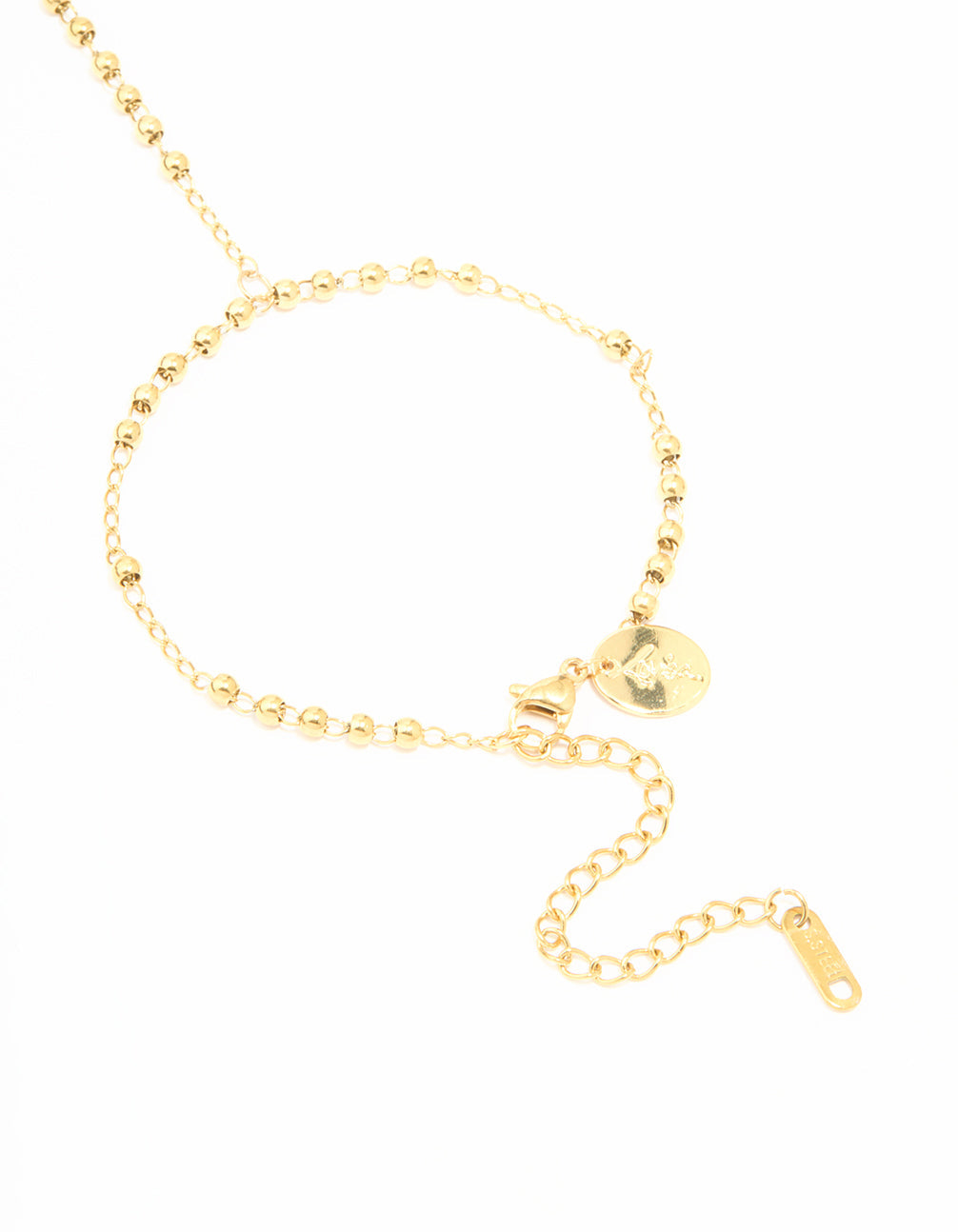 Waterproof Gold Plated Stainless Steel Discs Hand Chain